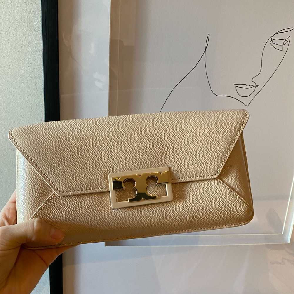 Tory Burch Nude Clutch